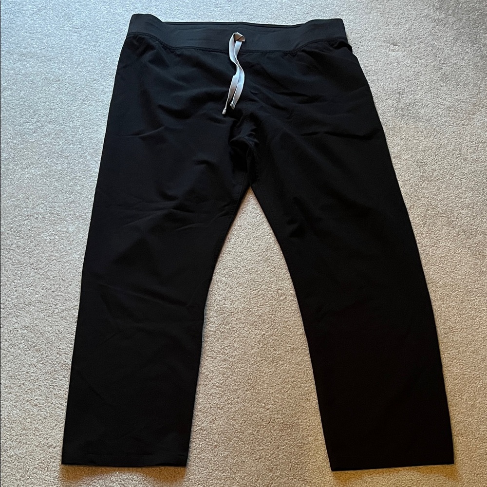 Figs Women’s Black Joggers with White Drawstring